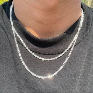 Elegant Silver Necklace Set